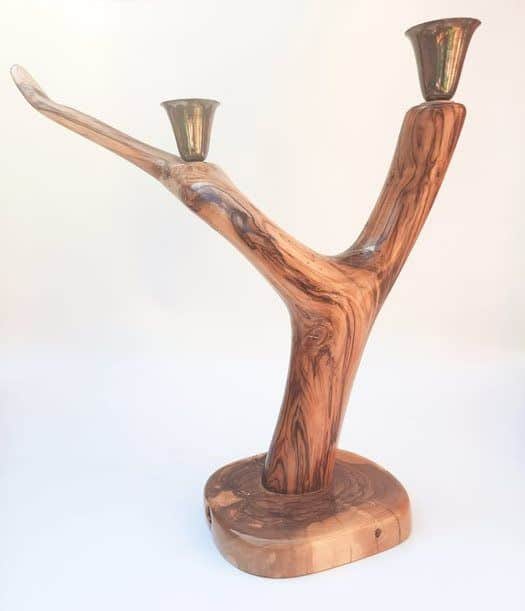 CA2 פמוט עץ זית עם כנים