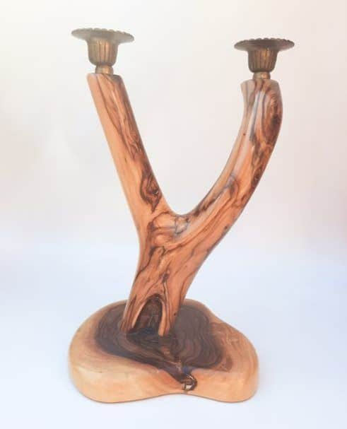 CA3 פמוט עץ זית עם כנים