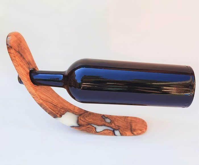 WI1 מעמד ליין עץ זית ואפוקסי לבן