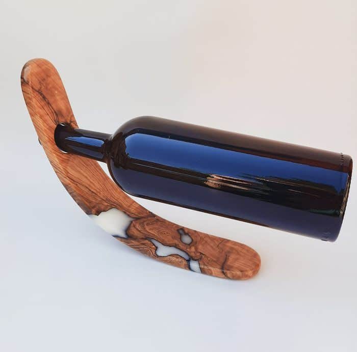 WI1-1 מעמד ליין עץ זית ואפוקסי לבן