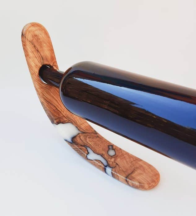 WI1-2 מעמד ליין עץ זית ואפוקסי לבן