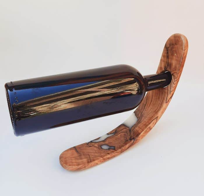 WI1-3 מעמד ליין עץ זית ואפוקסי לבן