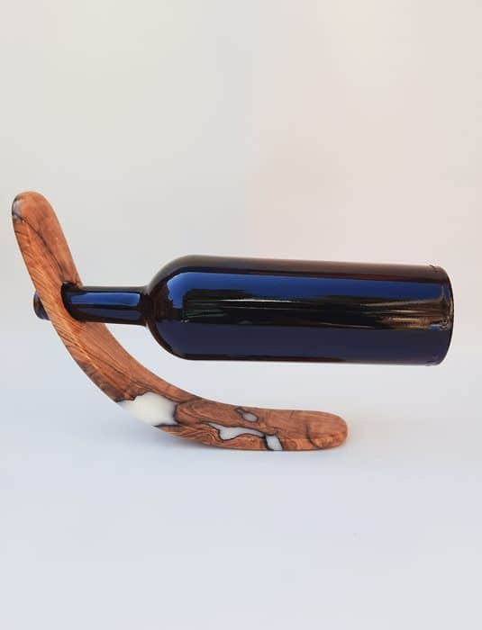 WI1-4 מעמד ליין עץ זית ואפוקסי לבן