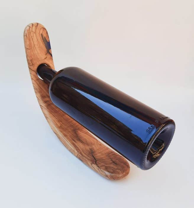 WI2-1 מעמד ליין עץ זית ומילוי אפוקסי כחול