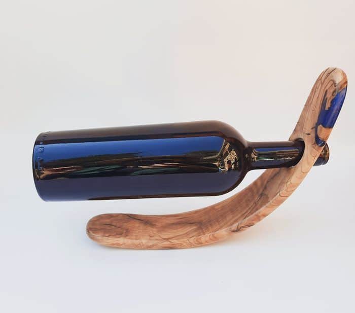 WI2-2 מעמד ליין עץ זית ומילוי אפוקסי כחול